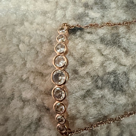 Kate Spade Rose Gold Bracelet with Clear Stones - Picture 2 of 4